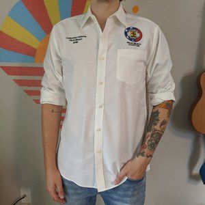 Ferrari Club Mens Button Down White Shirt